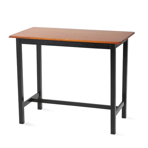 4pc Dining Table Set, Brown and Black, Saddle Seat Stools, 1 Bench -BM335825