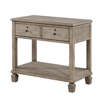 Cely Nightstand, 2 Drawers with Lower Open Shelf, Gray Oak Veneer -BM335841