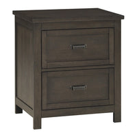 Bron Nightstand, 2 Drawers, Dark Cherry Brown Birch Veneer, 28 Inch -BM335856