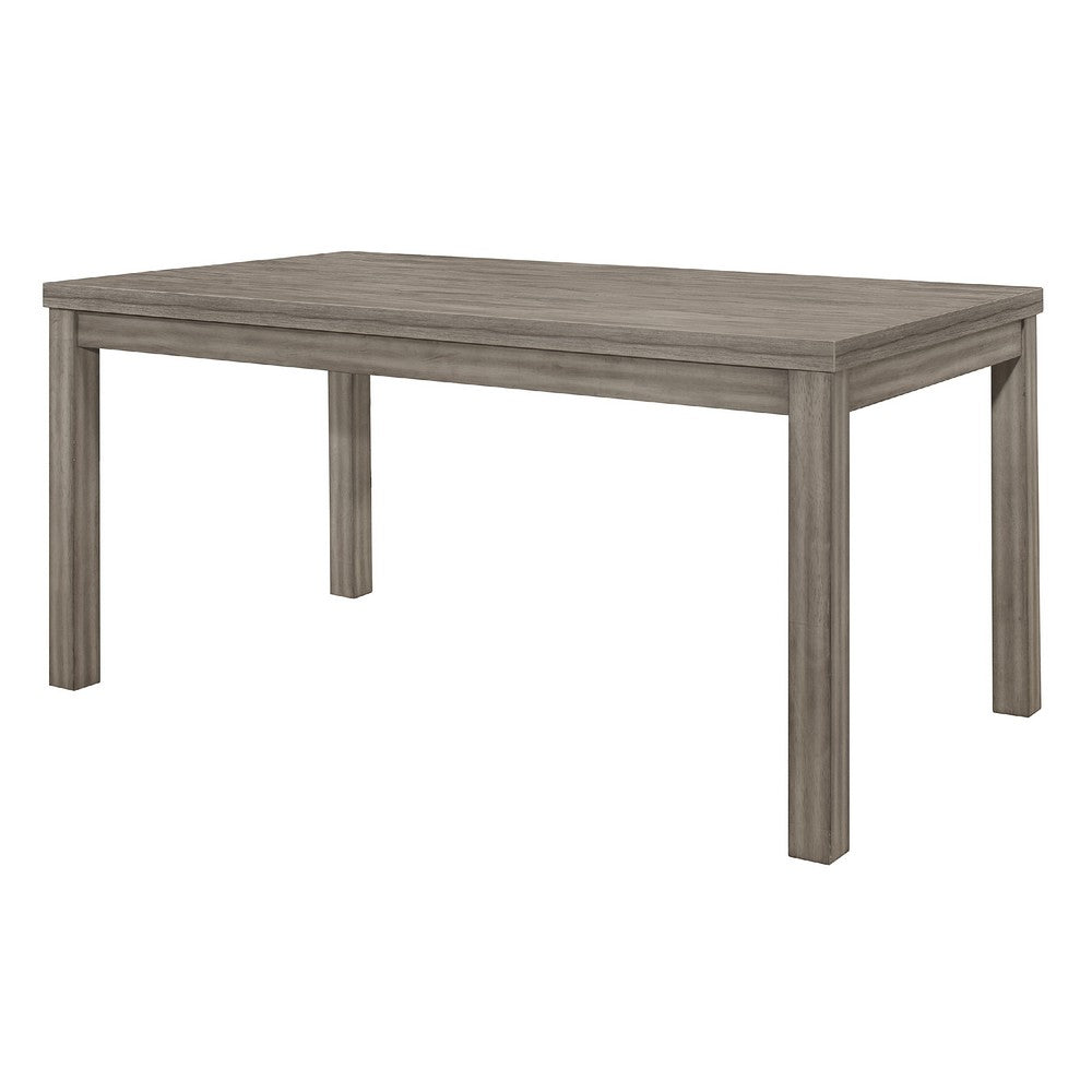 Rie Dining Table, 64 Inch Rectangular Tabletop, Gray Melamine Board -BM335868