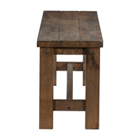 Rick Dining Bench, 52 Inch Transitional Natural Brown Rubberwood -BM335869