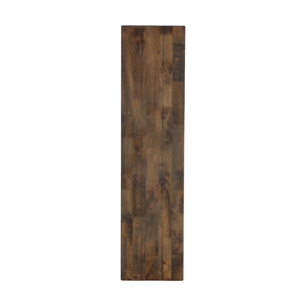 Rick Dining Bench, 52 Inch Transitional Natural Brown Rubberwood -BM335869