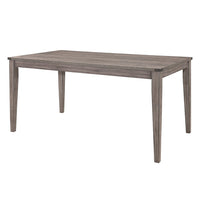 Dereck Dining Table, 64 Inch Gray Melamine Board, Metal Corner Rivets -BM335871