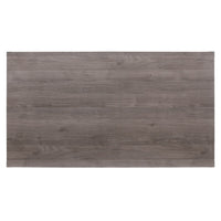 Dereck Dining Table, 64 Inch Gray Melamine Board, Metal Corner Rivets -BM335871