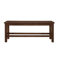 Lsy Counter Height Dining Bench, 64 Inch Dark Brown Wood Frame -BM335874