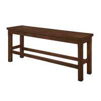 Lsy Counter Height Dining Bench, 64 Inch Dark Brown Wood Frame -BM335874