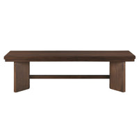 Bloi Dining Bench, X Shaped Trestle Base, 59 Inch, Brown Wood Frame -BM335876