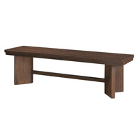 Bloi Dining Bench, X Shaped Trestle Base, 59 Inch, Brown Wood Frame -BM335876