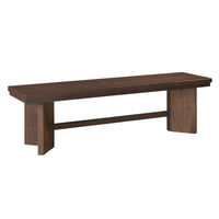 Bloi Dining Bench, X Shaped Trestle Base, 59 Inch, Brown Wood Frame -BM335876