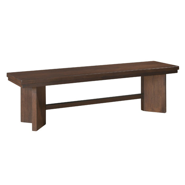 Bloi Dining Bench, X Shaped Trestle Base, 59 Inch, Brown Wood Frame -BM335876