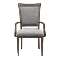Koa Dining Armchair Set of 2, Padded Seat and Back, Driftwood Brown -BM335879