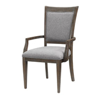 Koa Dining Armchair Set of 2, Padded Seat and Back, Driftwood Brown -BM335879