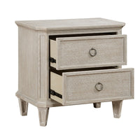Aeny Nightstand, 2 Drawer Ring Handles, Light Brownish Gray Oak Veneer -BM335916