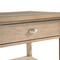 Neka Side End Table, Drawer Shelf, Brown Wood and Veneer, 24 Inch -BM335951