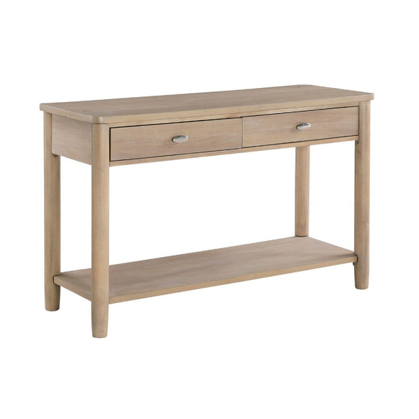Neka Sofa Console Table, Farmhouse Natural Brown Wood Veneer, 48 Inch -BM335952