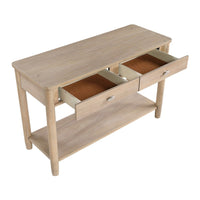 Neka Sofa Console Table, Farmhouse Natural Brown Wood Veneer, 48 Inch -BM335952