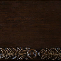 Hesar Sofa Console Table, 53 Inch Marble, Cherry Brown Wood, Cabriole -BM335955