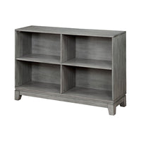 Thiem Cubby Bookcase, 43 Inch Wide 4 Shelves, Rustic Gray Veneer -BM335959