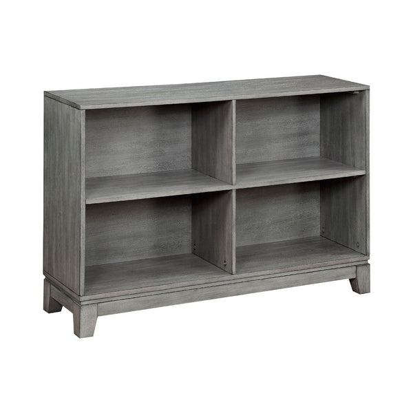 Thiem Cubby Bookcase, 43 Inch Wide 4 Shelves, Rustic Gray Veneer -BM335959
