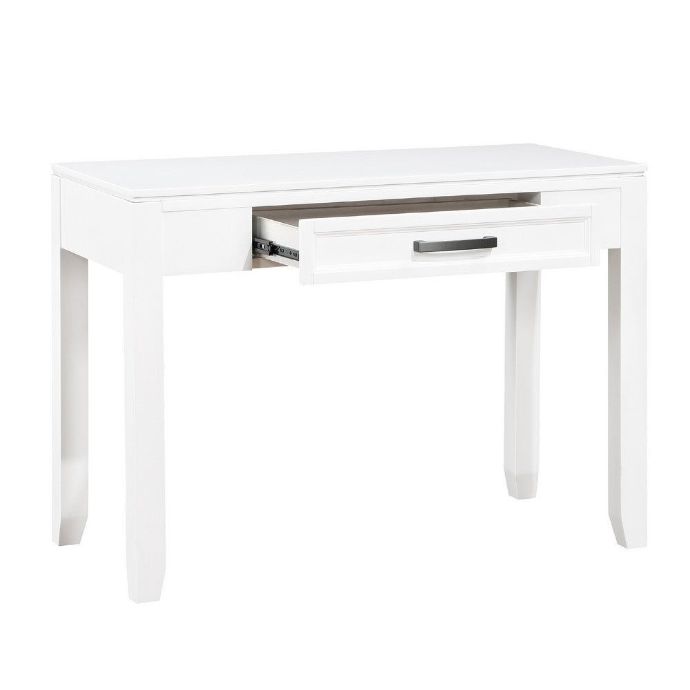 Thiem Writing Laptop Desk, 1 Drawer, White Veneer, 42 Inch -BM335961