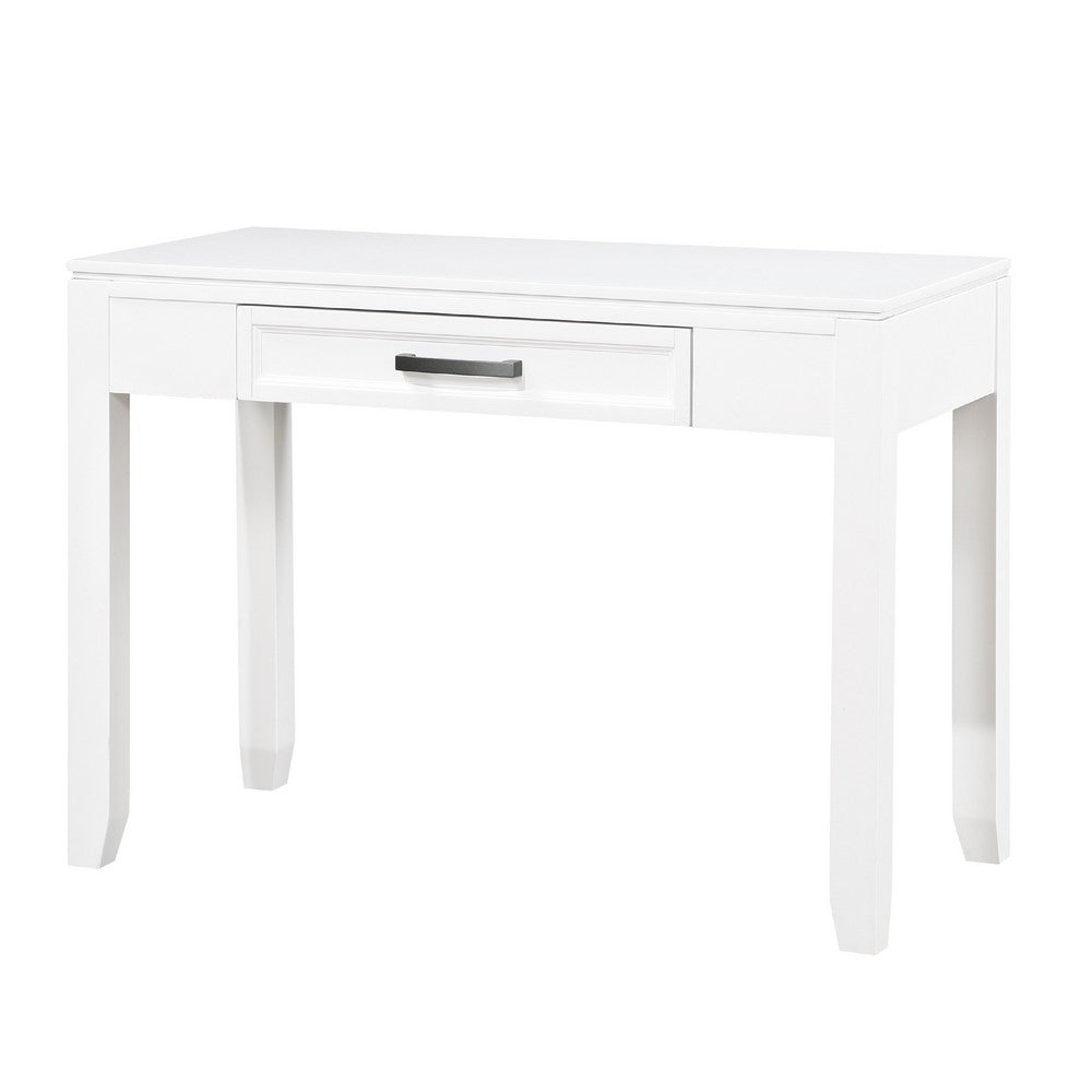 Thiem Writing Laptop Desk, 1 Drawer, White Veneer, 42 Inch -BM335961