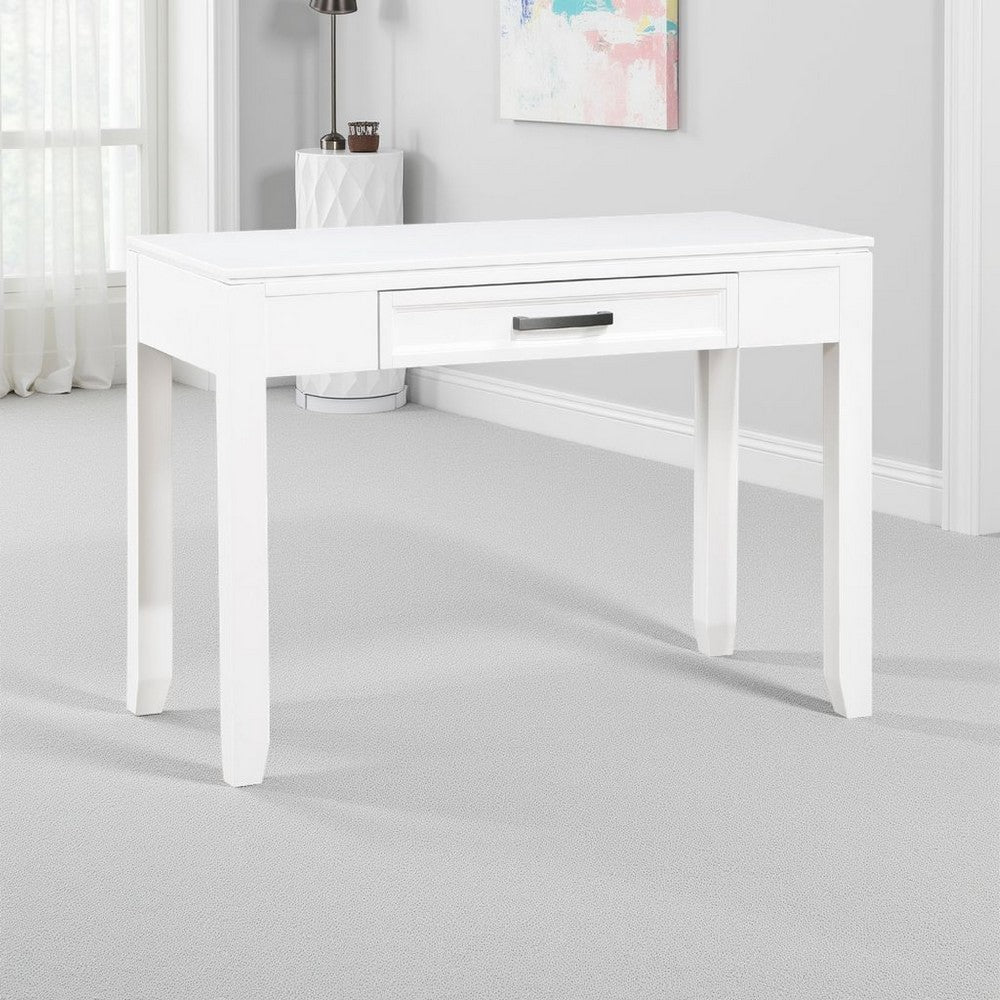 Thiem Writing Laptop Desk, 1 Drawer, White Veneer, 42 Inch -BM335961