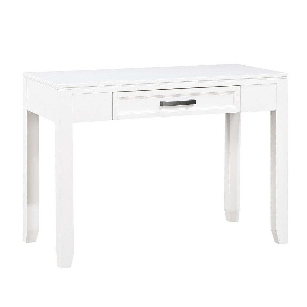 Thiem Writing Laptop Desk, 1 Drawer, White Veneer, 42 Inch -BM335961