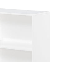 Thiem Bookcase, 4 Cube Shelves, White, Black Veneer, 43 Inch -BM335962
