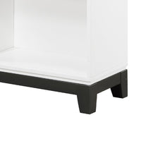Thiem Bookcase, 4 Cube Shelves, White, Black Veneer, 43 Inch -BM335962