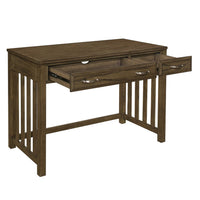 Belinda Writing Computer Desk, 2 Drawers, Rustic Brown Veneer, 44 Inch -BM335964