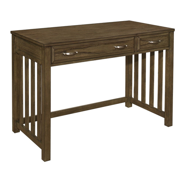 Belinda Writing Computer Desk, 2 Drawers, Rustic Brown Veneer, 44 Inch -BM335964