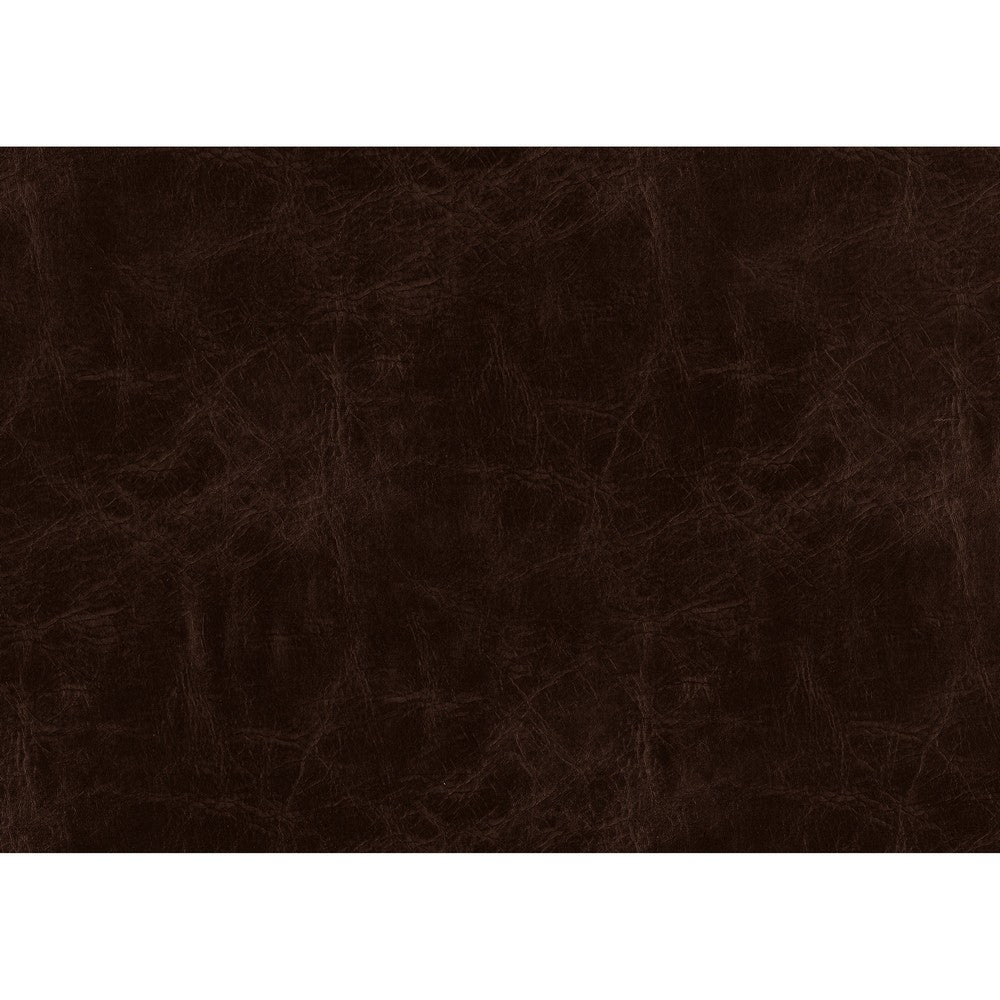 Alder Desk Armchair, Dark Brown Faux Leather, Solid Wood and Foam -BM335966