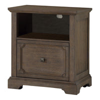 Luon File Cabinet, 1 Drawer, Dark Oak Brown Veneer, 24 Inch -BM335970