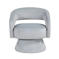 Lessa Swivel Accent Chair, Light Gray, Round Base, Soft Foam Cushion -BM335973