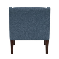 Ginna Accent Armchair, Button Tufted Blue Polyester, Brown Legs -BM335977