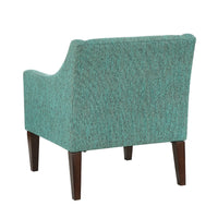 Ginna Accent Armchair, Button Tufted Sea Green Polyester, Brown Legs -BM335979