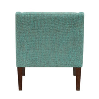 Ginna Accent Armchair, Button Tufted Sea Green Polyester, Brown Legs -BM335979