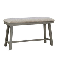 Anab Counter Height Bench, Foam Cushioned Polyester, Gray Wood -BM336003