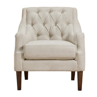 Jea Modern Accent Armchair, Button Tufted Beige Boucle -BM336010