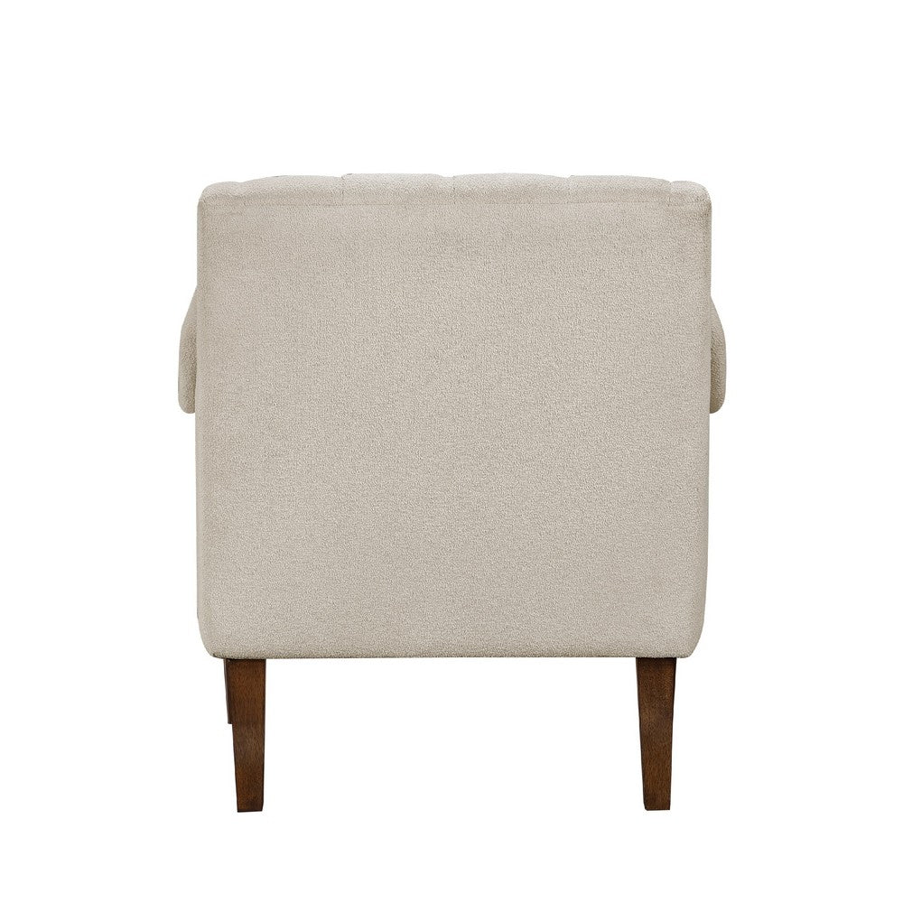 Jea Modern Accent Armchair, Button Tufted Beige Boucle -BM336010