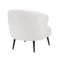 Neda Accent Chair, Soft Beige Boucle, Curved Barrel Back -BM336012