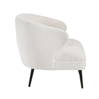 Neda Accent Chair, Soft Beige Boucle, Curved Barrel Back -BM336012