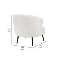 Neda Accent Chair, Soft Beige Boucle, Curved Barrel Back -BM336012