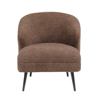 Neda Accent Chair, Soft Brown Boucle, Curved Barrel Back -BM336013