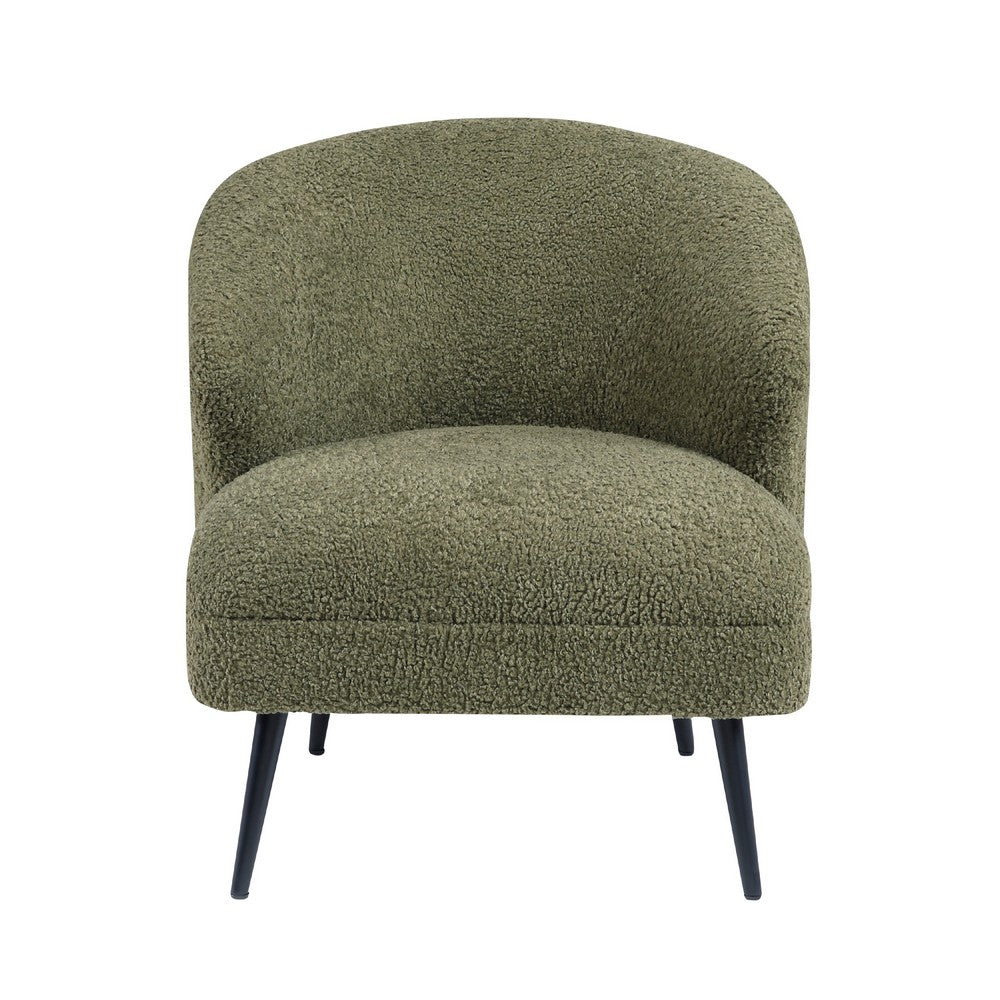 Neda Accent Chair, Soft Sage Green Boucle, Curved Barrel Back -BM336015