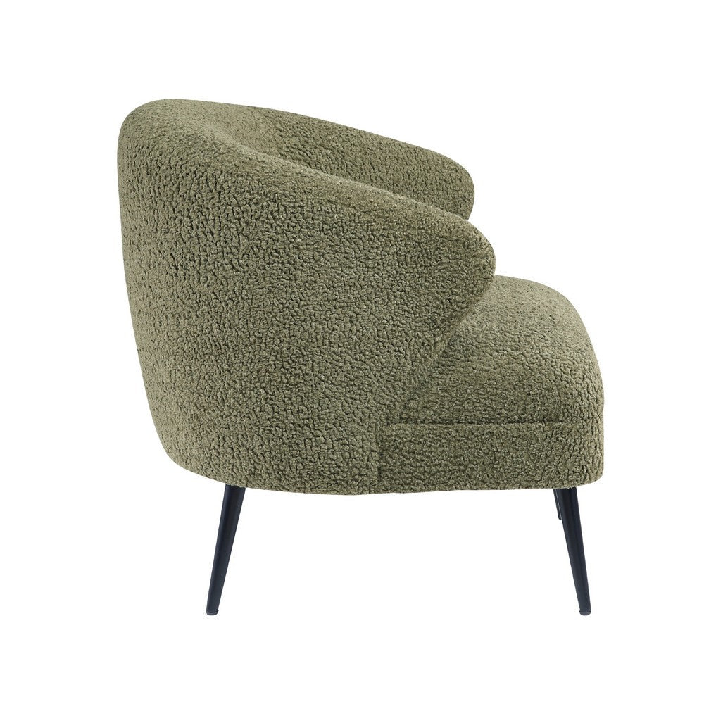 Neda Accent Chair, Soft Sage Green Boucle, Curved Barrel Back -BM336015