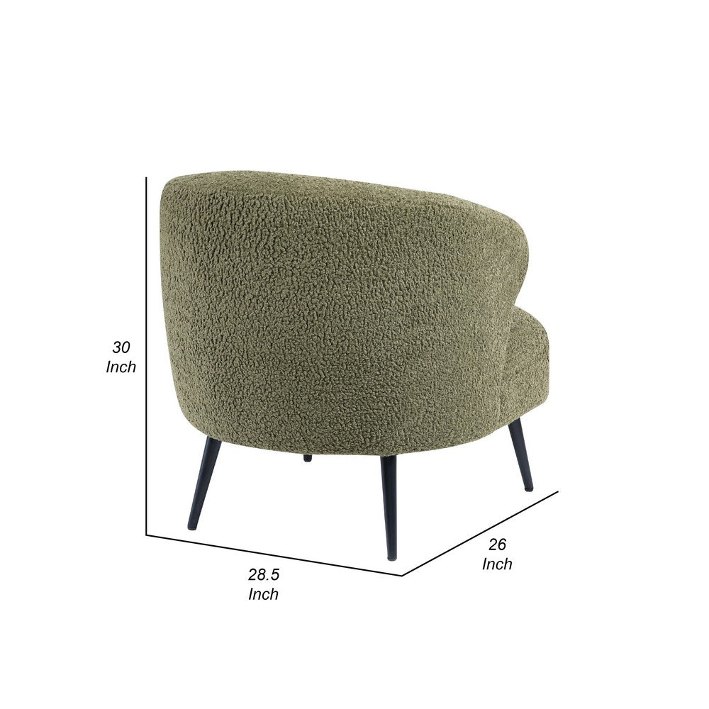 Neda Accent Chair, Soft Sage Green Boucle, Curved Barrel Back -BM336015