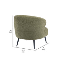 Neda Accent Chair, Soft Sage Green Boucle, Curved Barrel Back -BM336015