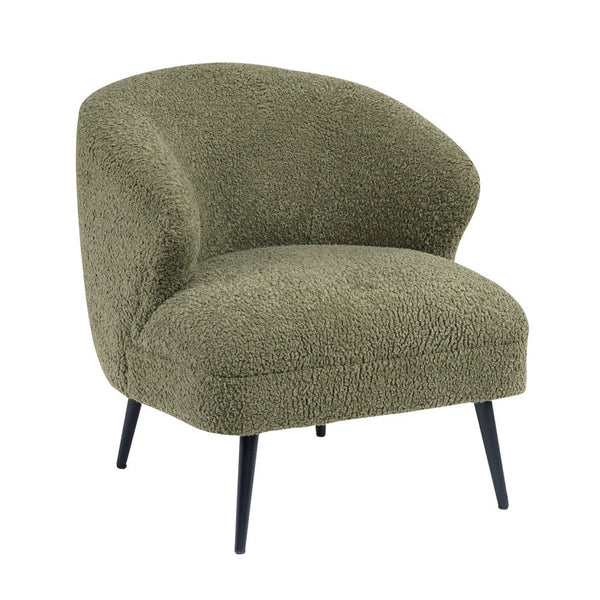 Neda Accent Chair, Soft Sage Green Boucle, Curved Barrel Back -BM336015