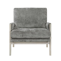 Mao Accent Armchair, Removable Cushion Cover, Brownish Gray Chenille  -BM336020